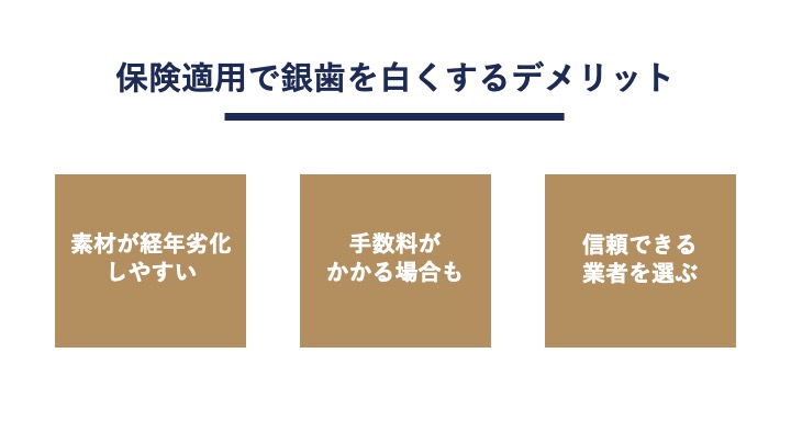 保険適用で銀歯を白くするデメリット